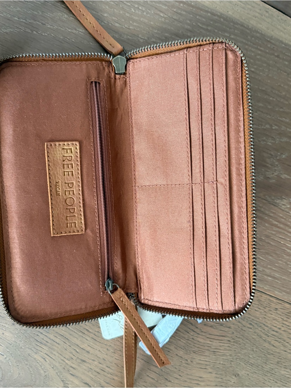 Free People Tan Leather Wristlet Clutch - Picture 4 of 4